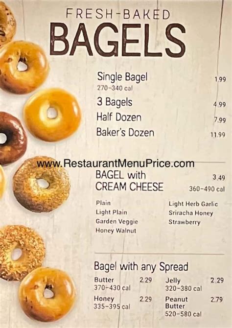 brueggers bagels menu|More.